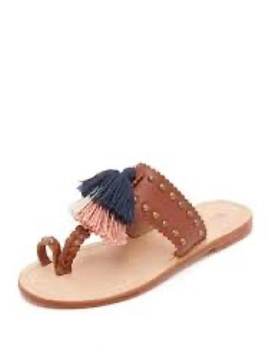 Ulla Johnson Shoes - Ulla Johnson Mia Tassel Slide Sandal Cognac Leather Studded EU 37 US 6.5